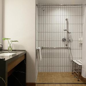 Queen Room Two Queen Beds Mobility Access Roll Shower or Non-Smoking